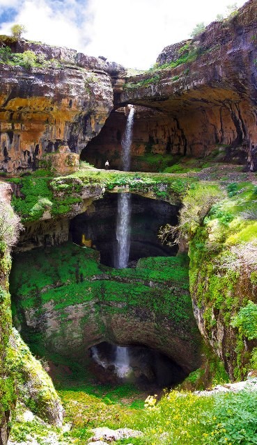 three-bridges-cave-baatara-gorge-waterfall-