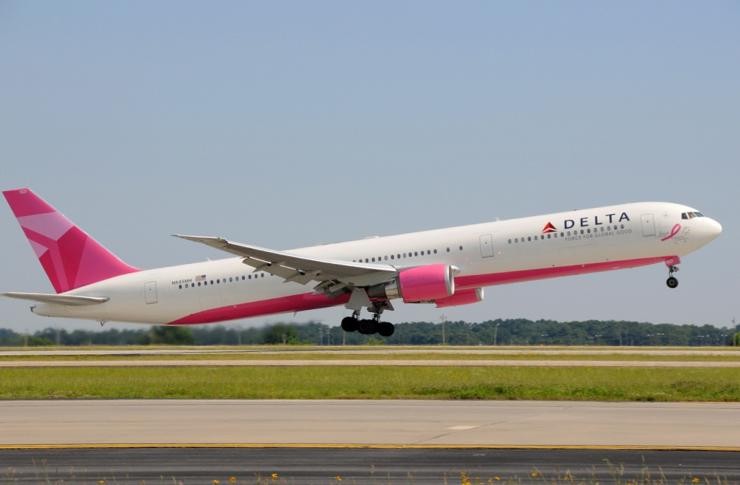 Delta Air Lines - pink plane